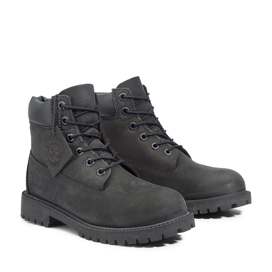 Timberland Premium 6-Inch Waterproof Boot GS Black Nubuck TB012907001 | Pro Feet