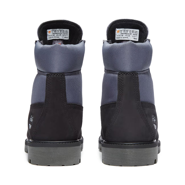 Timberland Heritage 6-Inch Waterproof Boot Black Nubuck Grey TB0A6EASELT | Pro Feet