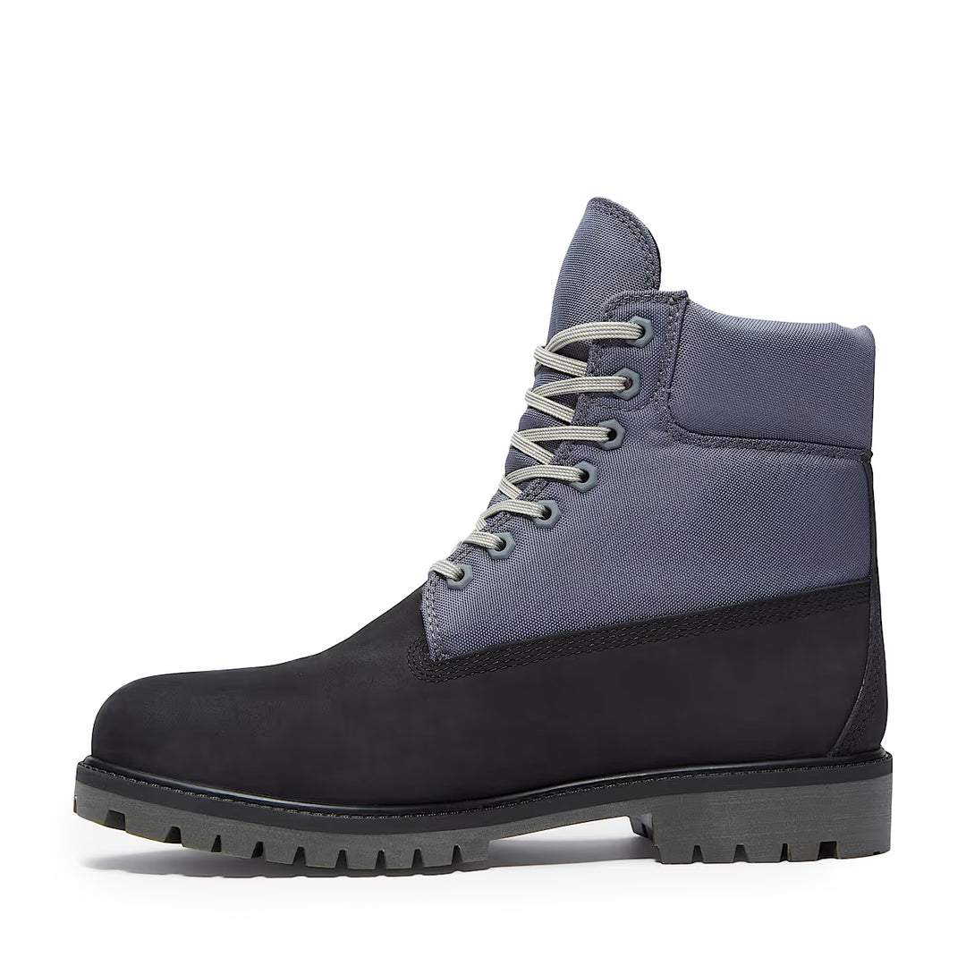 Timberland Heritage 6-Inch Waterproof Boot Black Nubuck Grey TB0A6EASELT | Pro Feet