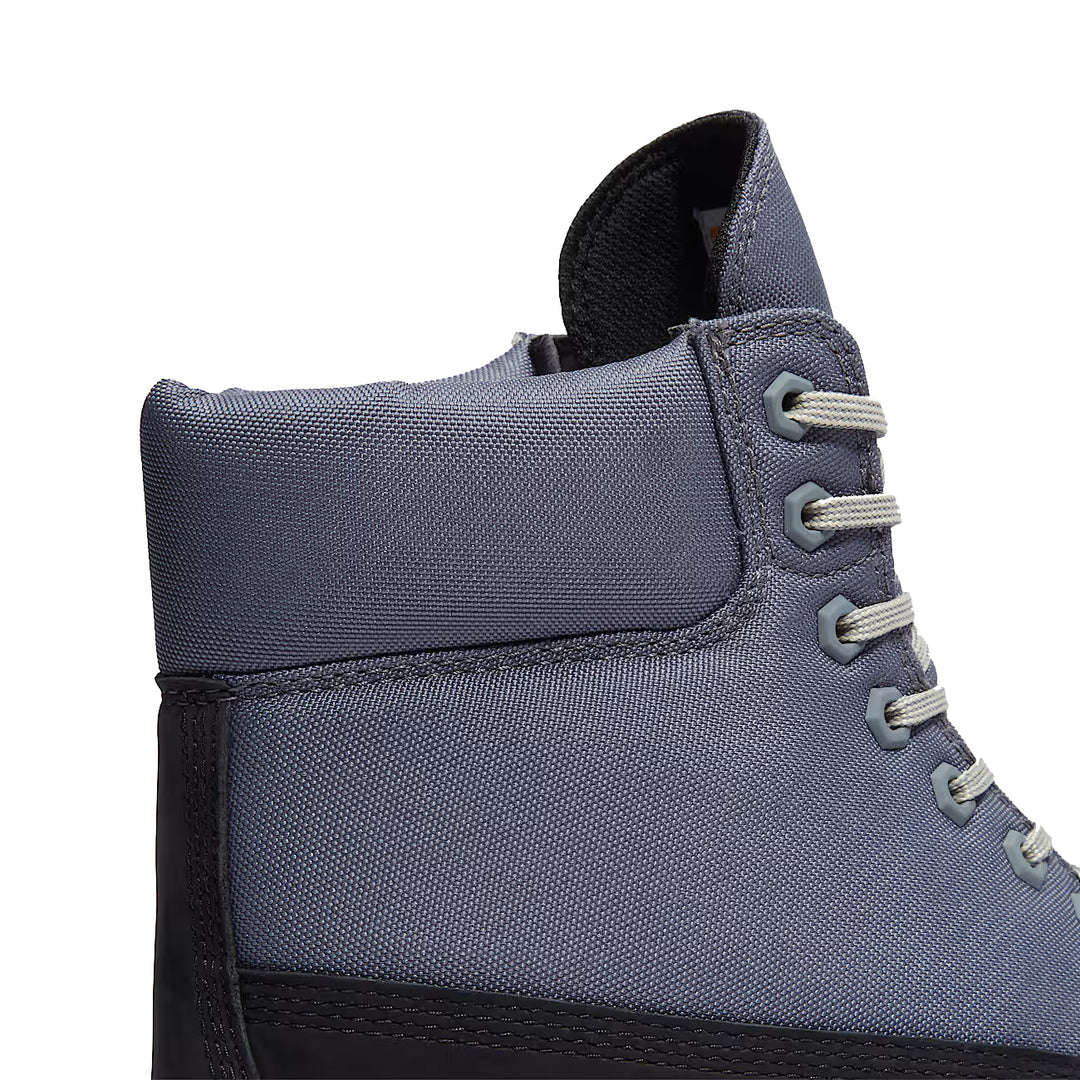 Timberland Heritage 6-Inch Waterproof Boot Black Nubuck Grey TB0A6EASELT | Pro Feet