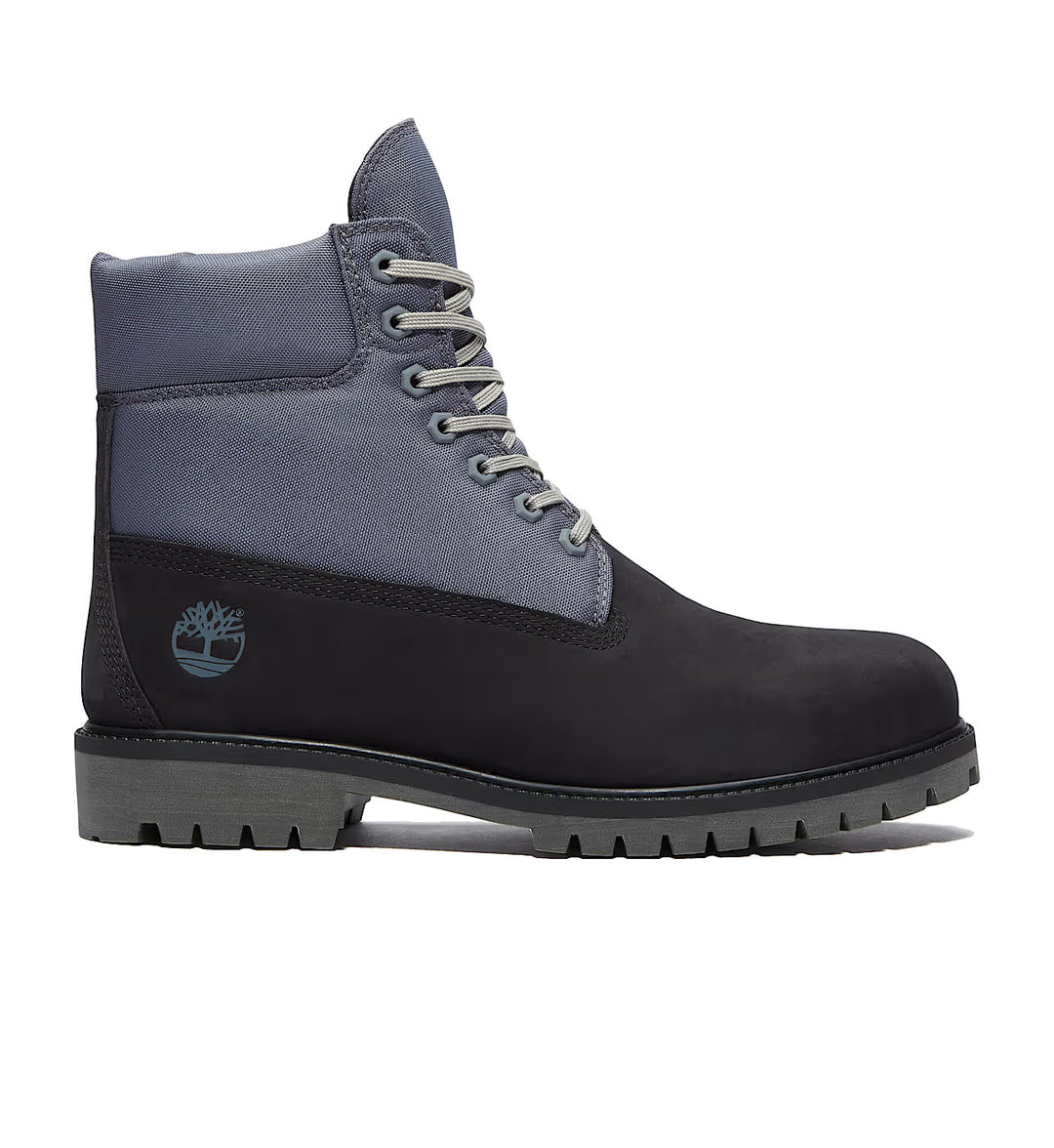 Timberland Heritage 6-Inch Waterproof Boot Black Nubuck Grey TB0A6EASELT | Pro Feet