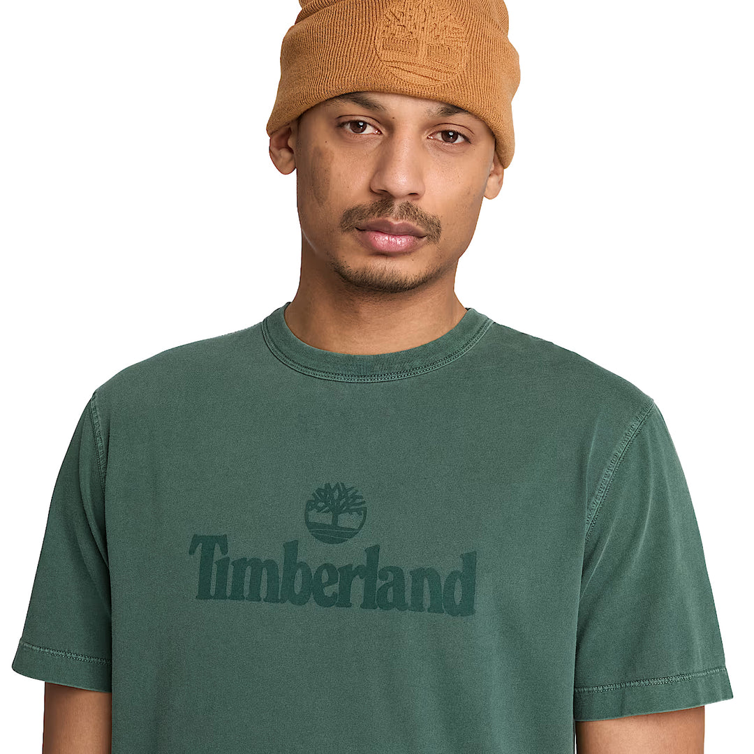 Timberland Men’s South Cabot Garment Dye Short-Sleeve T-Shirt Dark Teal Wash TBC0YHBP | Pro Feet