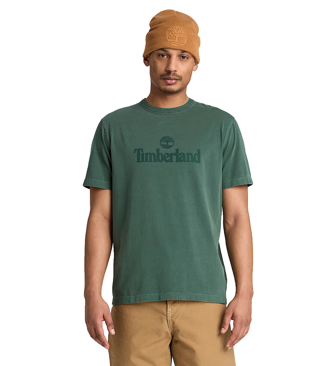 Timberland Men’s South Cabot Garment Dye Short-Sleeve T-Shirt Dark Teal Wash TBC0YHBP | Pro Feet