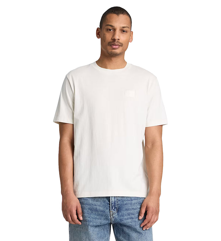Timberland Men’s Silicon Badge Short-Sleeve T-Shirt Vintage White TBC0YHBV | Pro Feet