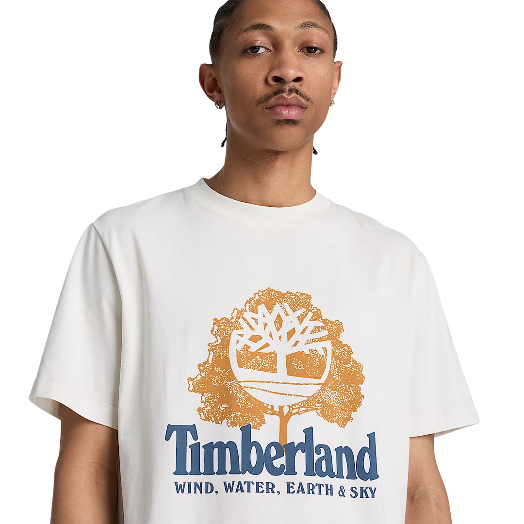 Timberland Men’s Elements Graphic T-Shirt Vintage White TBC0YHF0 | Pro Feet