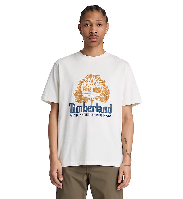 Timberland Men’s Elements Graphic T-Shirt Vintage White TBC0YHF0 | Pro Feet