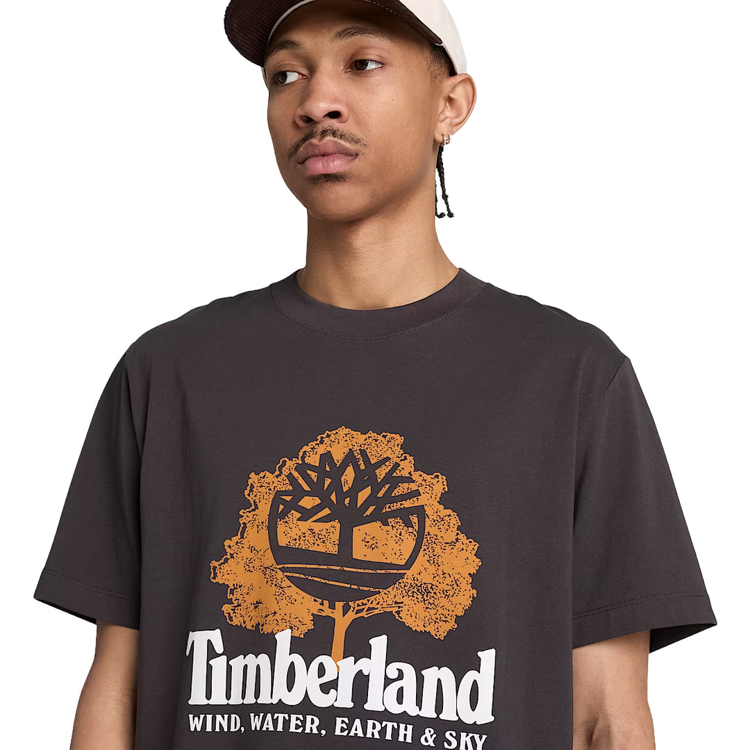 Timberland Men’s Elements Graphic T-Shirt Vintage Black | Pro Feet
