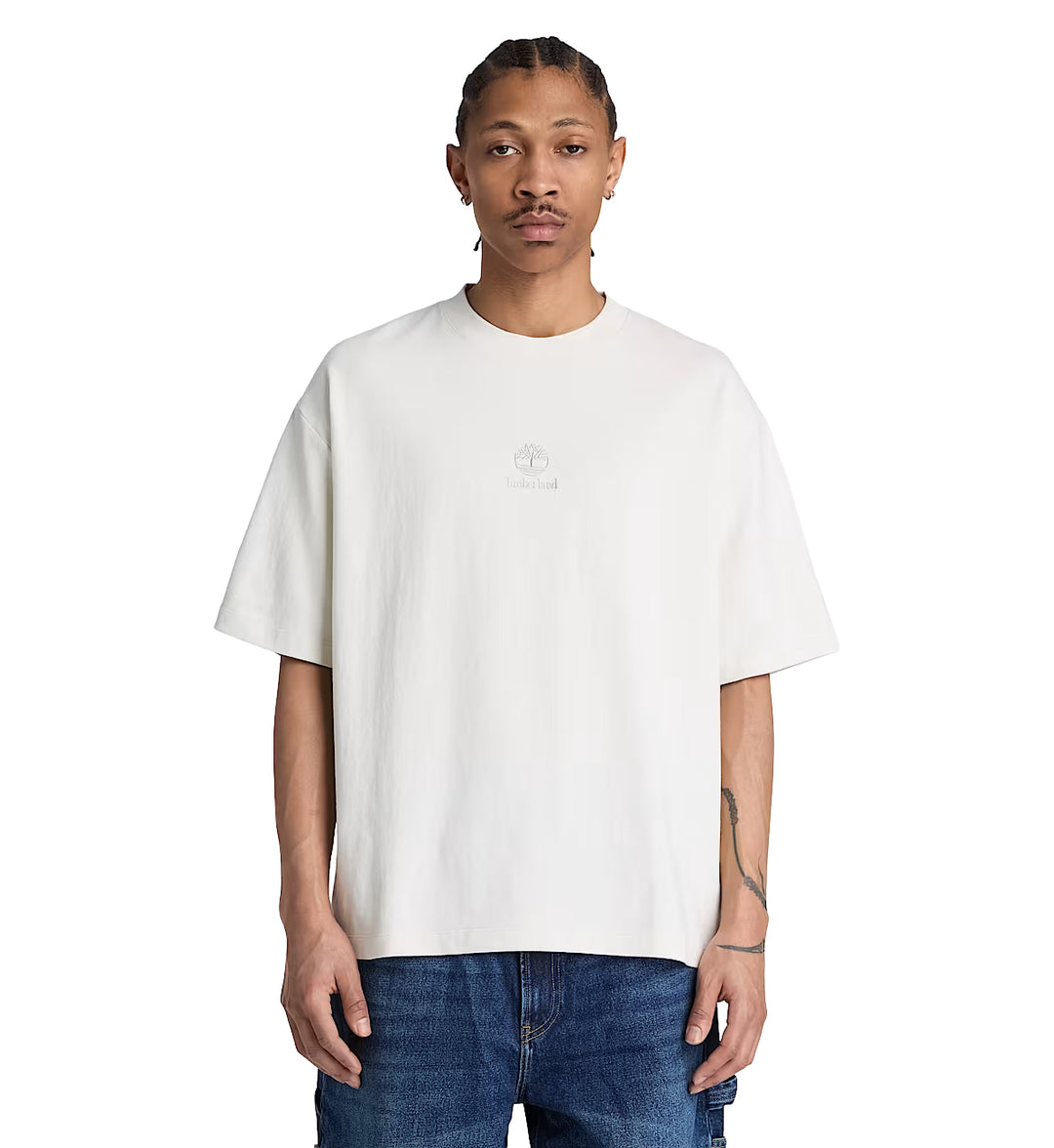 Timberland Men’s Shorewood Heavyweight Short-Sleeve T-Shirt Vintage White TBC0YHF3 | Pro Feet