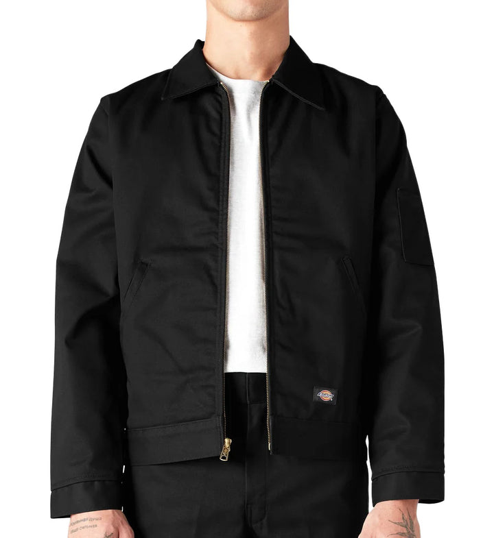 Black Dickies Insulated Eisenhower Jacket on a white background