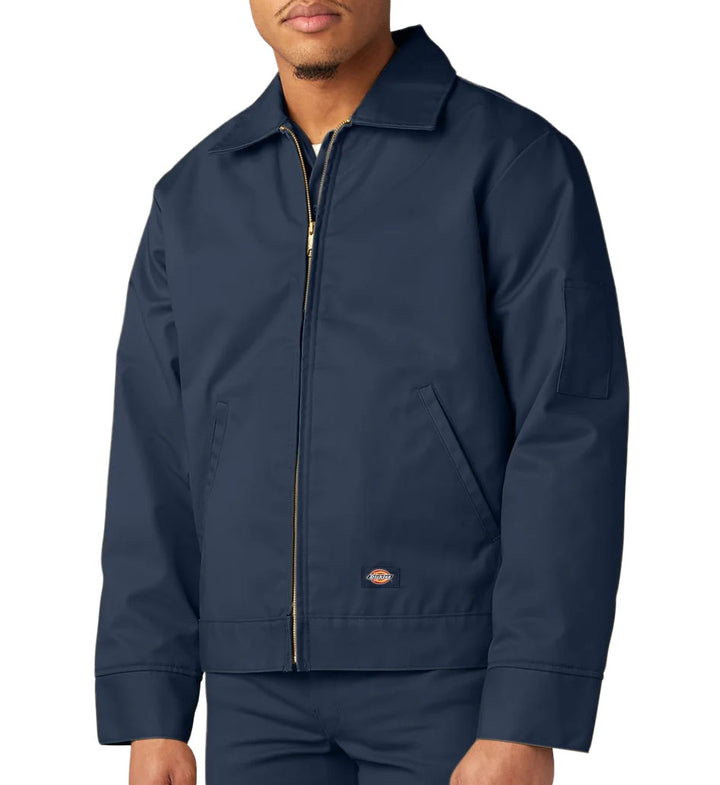 Dark navy Dickies Insulated Eisenhower Jacket on a white background