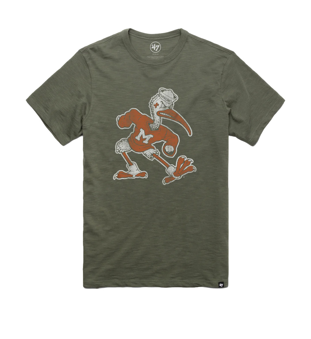 Green '47 Brand Miami Hurricanes Vintage Grit ’47 Scrum Tee 