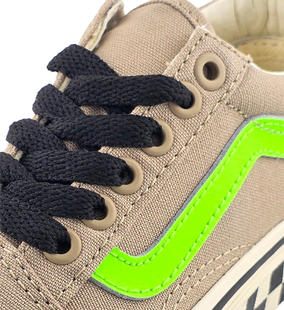 Vans Old Skool PS Glow-in-the-Dark Black/Bay Leaf Green VN000CYVEMF | Pro Feet