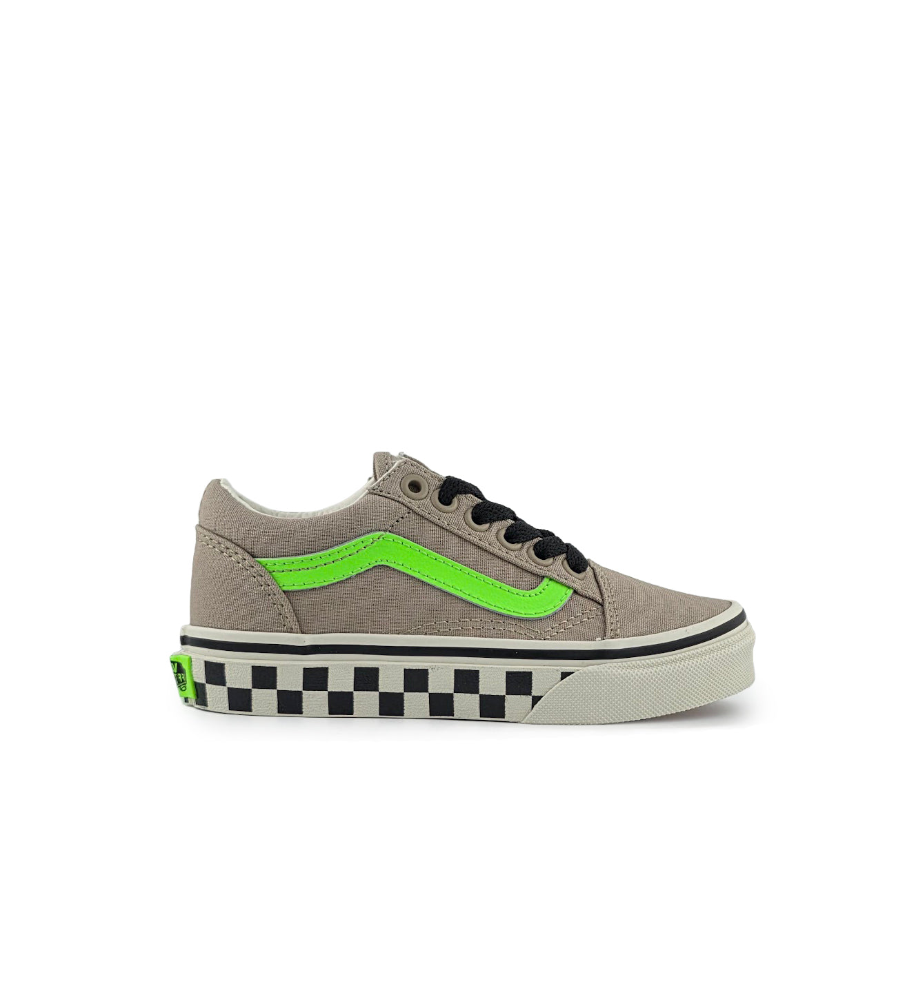 Vans Old Skool PS Glow-in-the-Dark Black/Bay Leaf Green VN000CYVEMF | Pro Feet