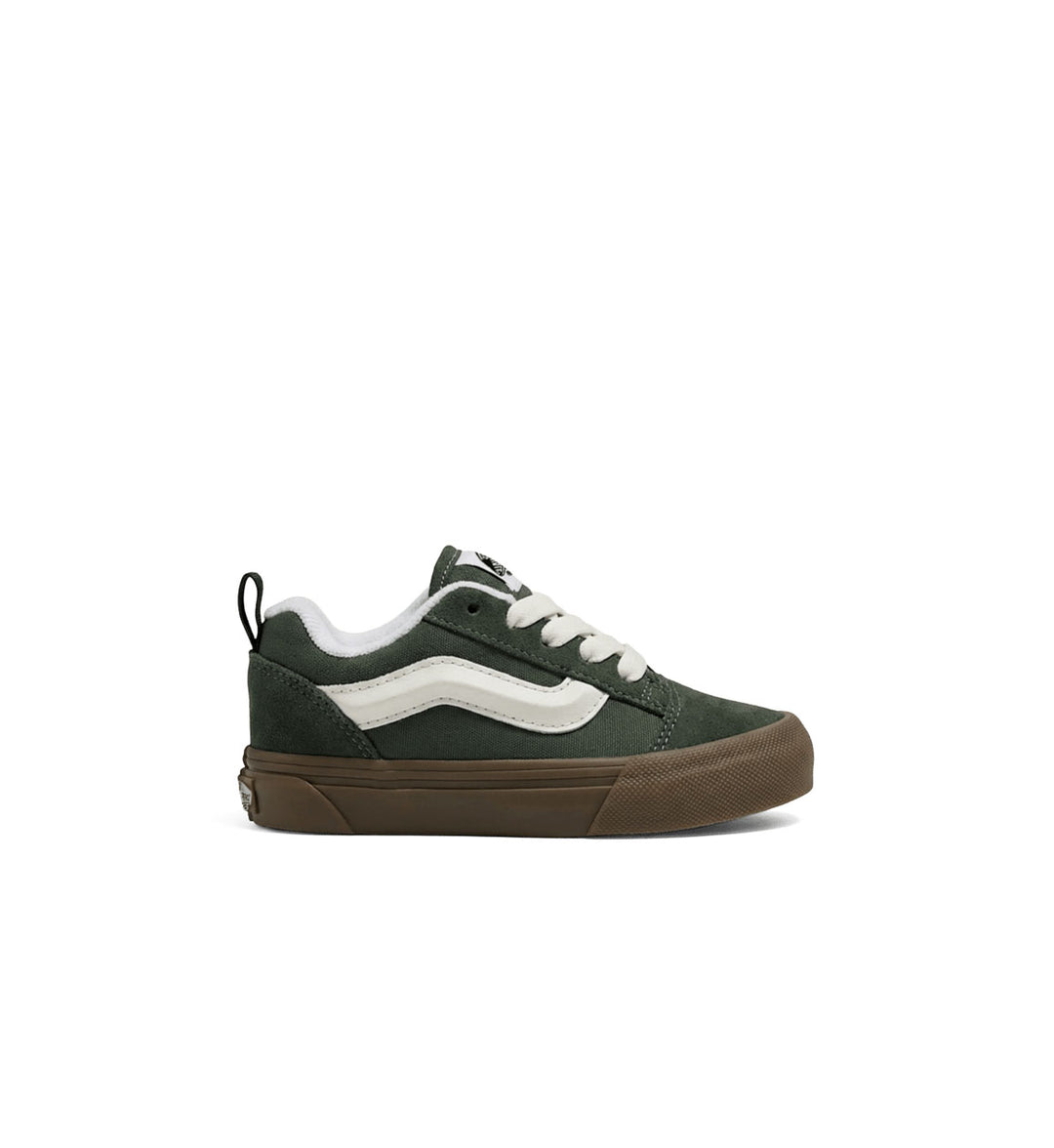Vans Knu Skool Elastic Lace TD Dark Gum Oil Green VN000D0KTD81 | Pro Feet