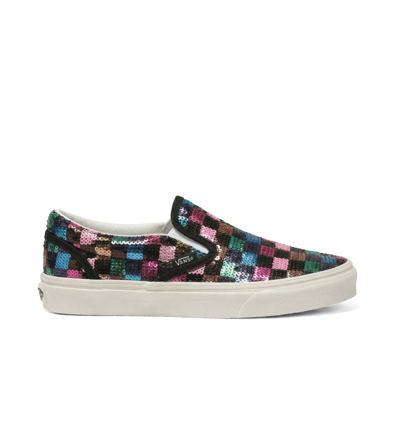 Vans Classic Slip-On GS Checkerboard Sequins VN000D35BML1 | Pro Feet