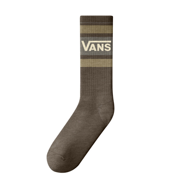 VANS Drop V Crew Socks Vintage Cocoa VN000QBEFST | Pro Feet