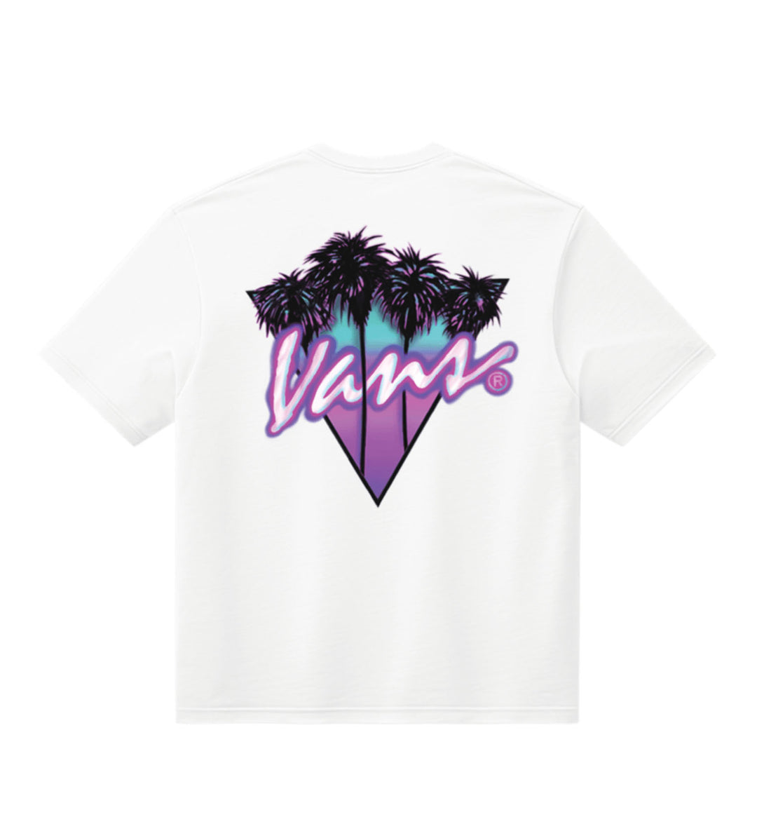 Vans M Palm Drive T-Shirt White VN000SXEWHT | Pro Feet