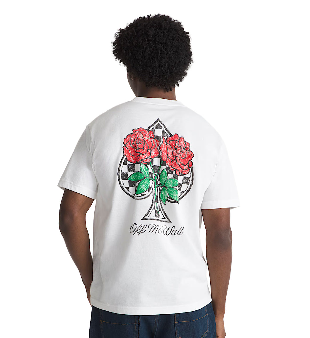 Vans The Painted Rose T-Shirt White VN000WV1WHT | Pro Feet
