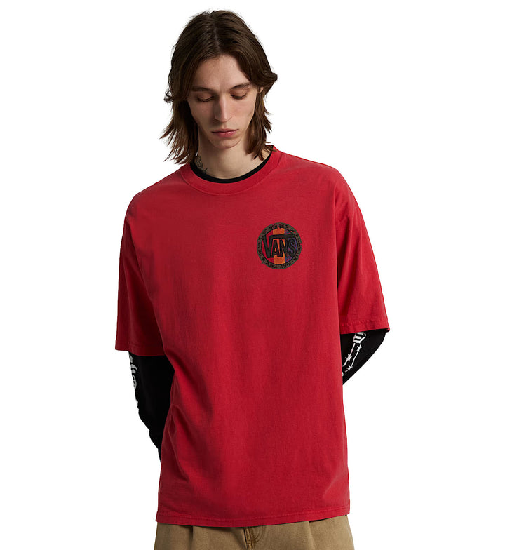 Vans Blotched Circle T-Shirt Racing Red VN000X14IZQ | Pro Feet