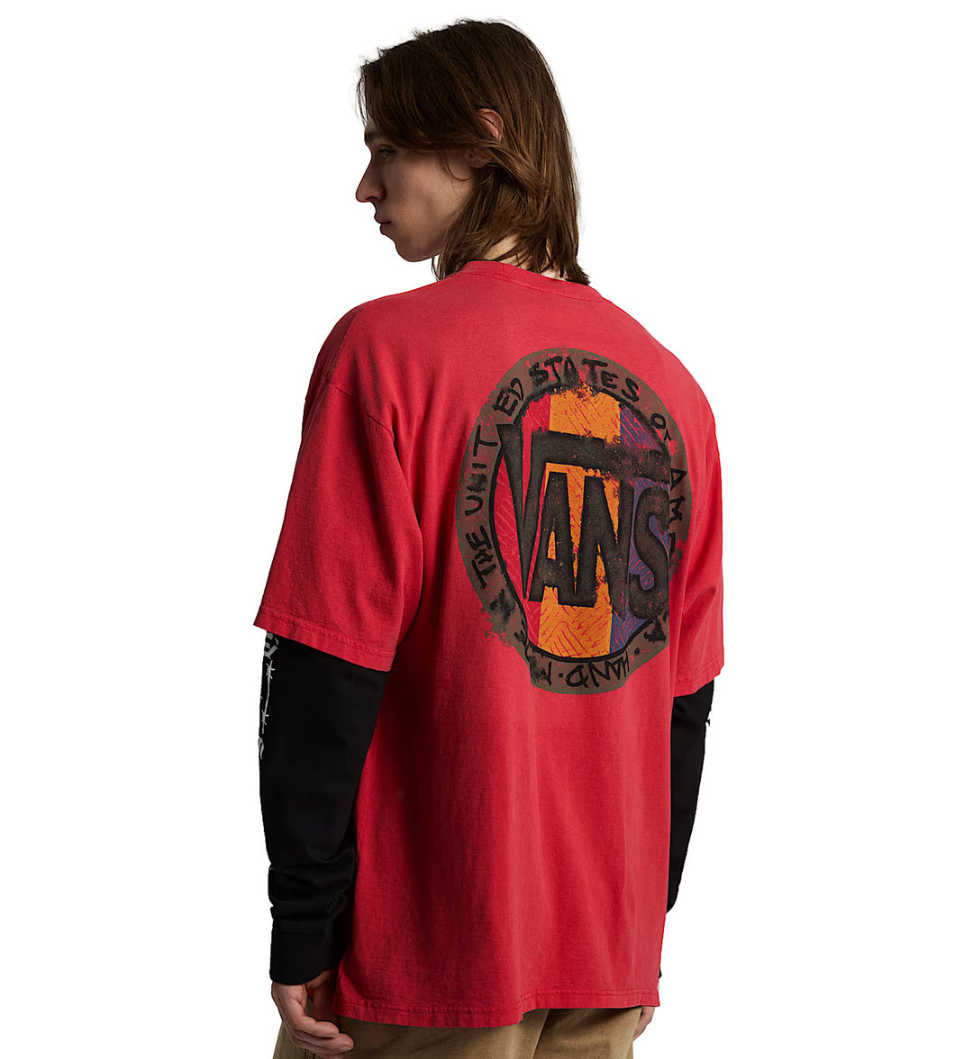 Vans Blotched Circle T-Shirt Racing Red VN000X14IZQ | Pro Feet