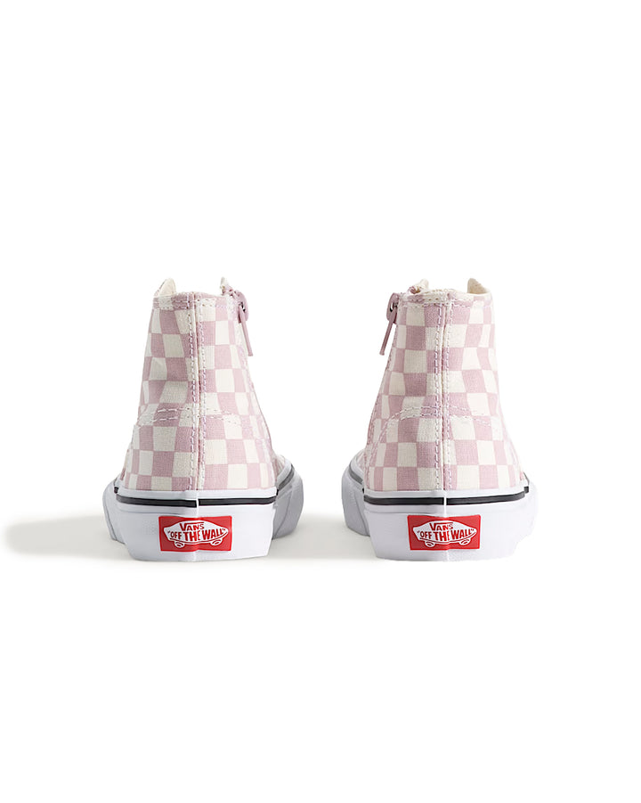 Vans Authentic Hi 2.0 Zip Shoe PS Checkerboard Pale Petal Pink VN000XUHGSF | Pro Feet
