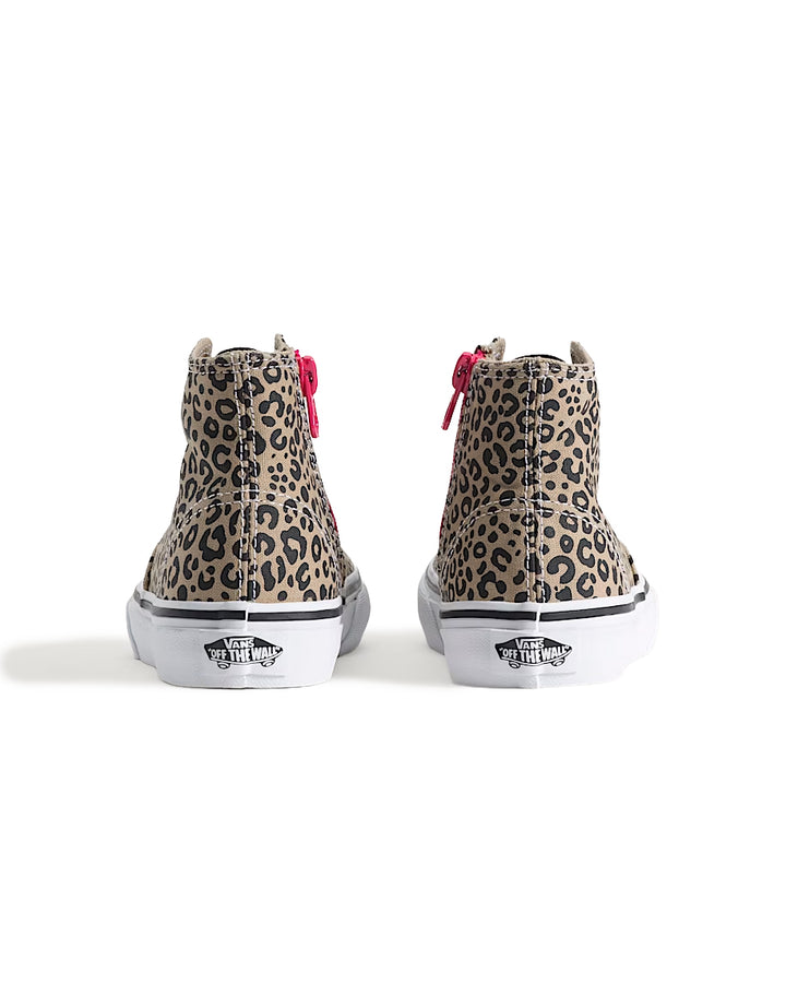 Vans Authentic Hi 2.0 Zip Shoe PS Leopard Incense Beige Pink Velvet VN000XUHHO8 | Pro Feet