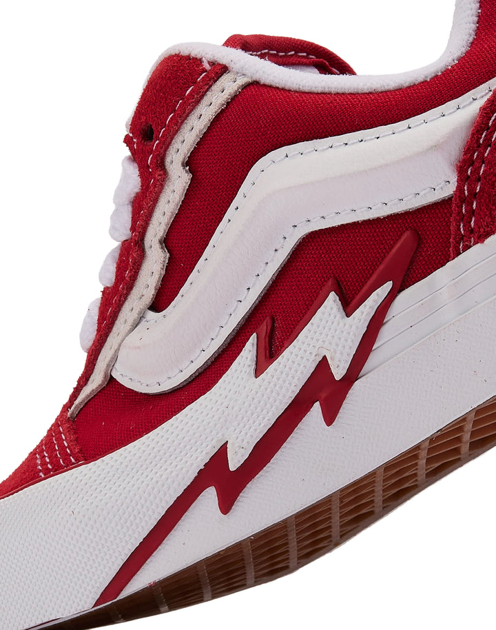 Vans Knu Skool Bolt PS Racing Red VN000XYEIZQ1 | Pro Feet