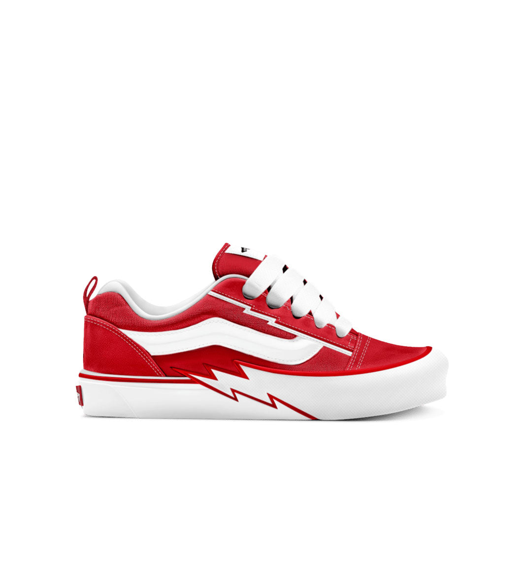 Vans Knu Skool Bolt PS Racing Red VN000XYEIZQ1 | Pro Feet