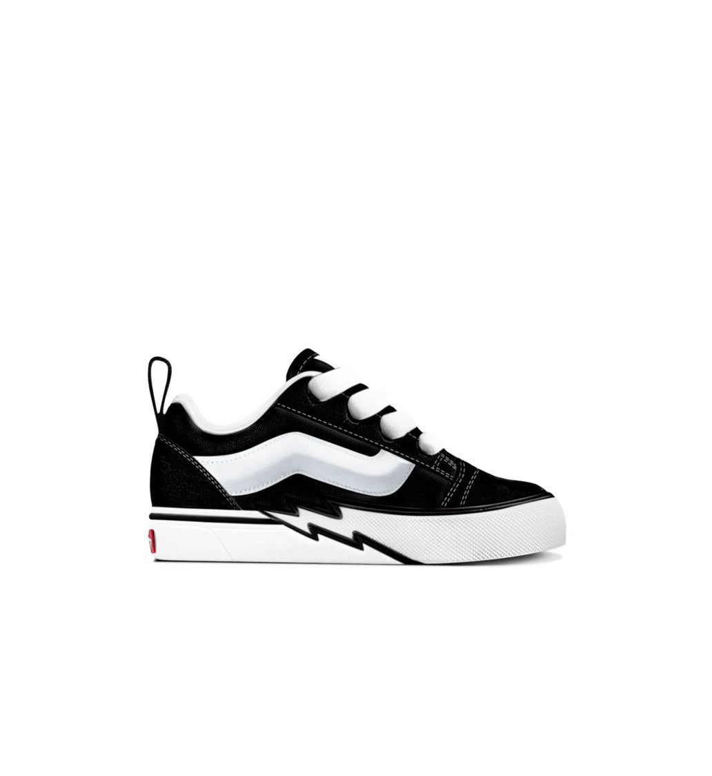 Vans Knu Skool Elastic Lace Bolt TD Black White VN000YZYBA21 | Pro Feet