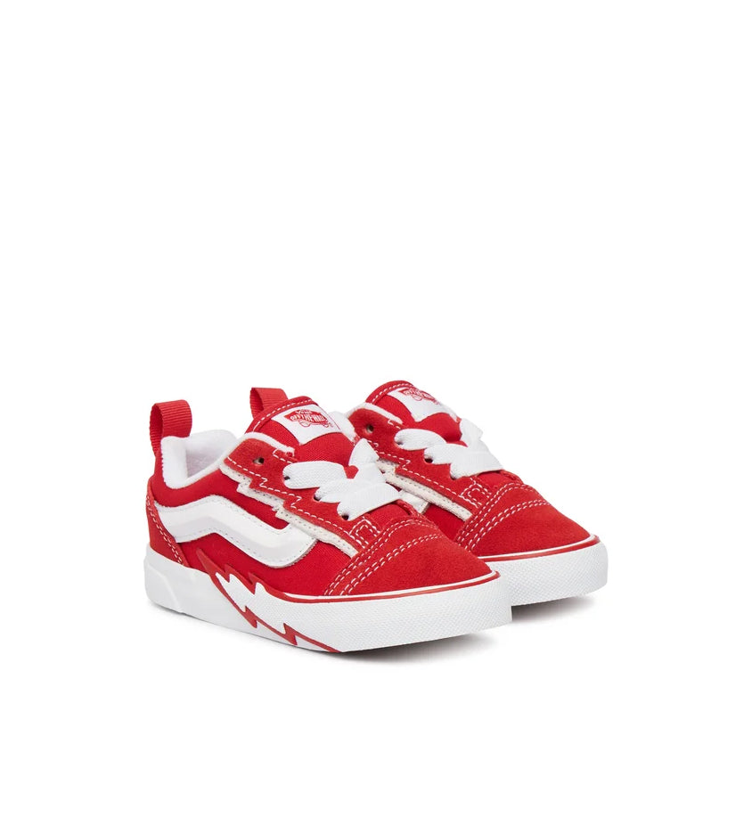 Vans Knu Skool Elastic Lace Bolt TD Racing Red VN000YZYIZQ1 | Pro Feet