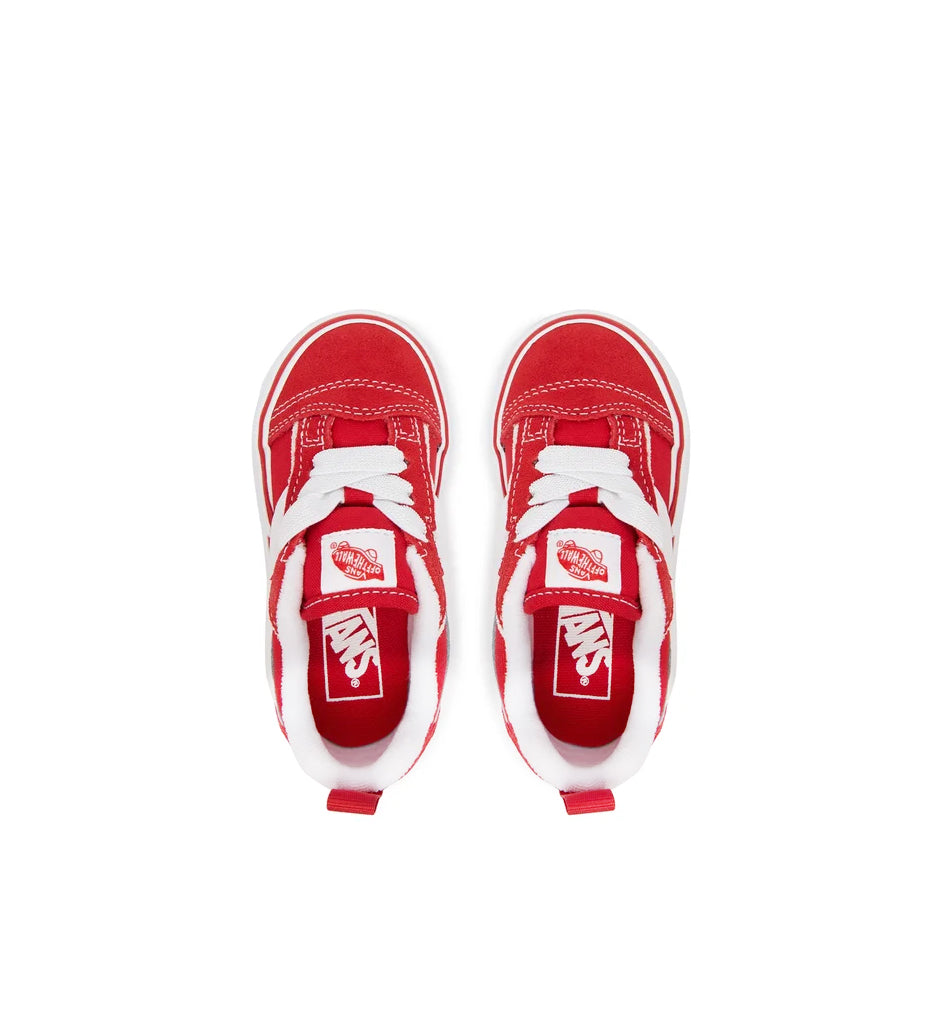 Vans Knu Skool Elastic Lace Bolt TD Racing Red VN000YZYIZQ1 | Pro Feet