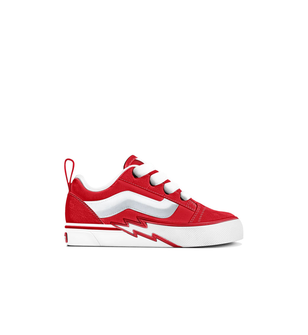 Vans Knu Skool Elastic Lace Bolt TD Racing Red VN000YZYIZQ1 | Pro Feet