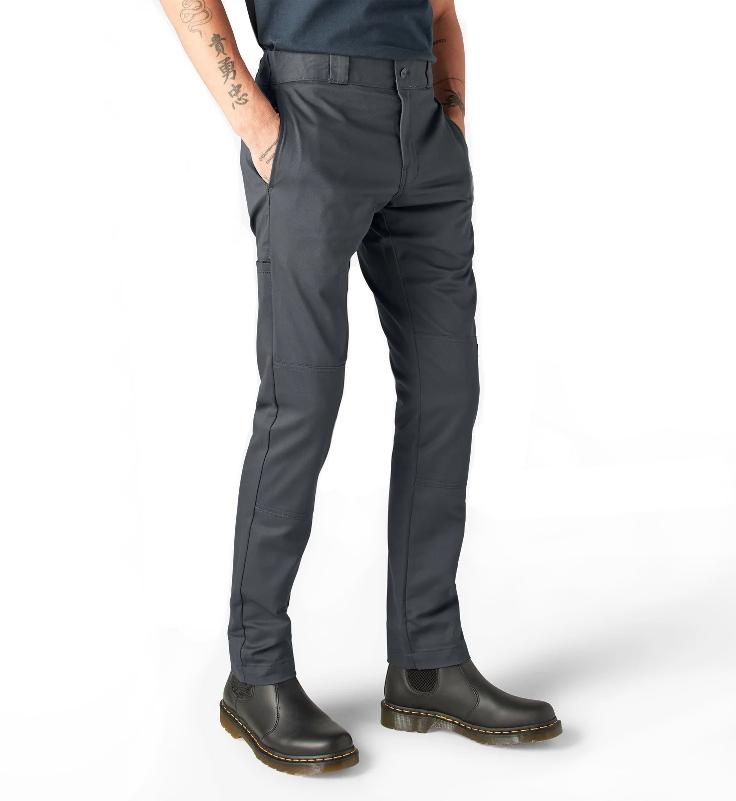 Dickies FLEX Skinny Fit Double Knee Work Pants “Charcoal Gray” (WP811CH)