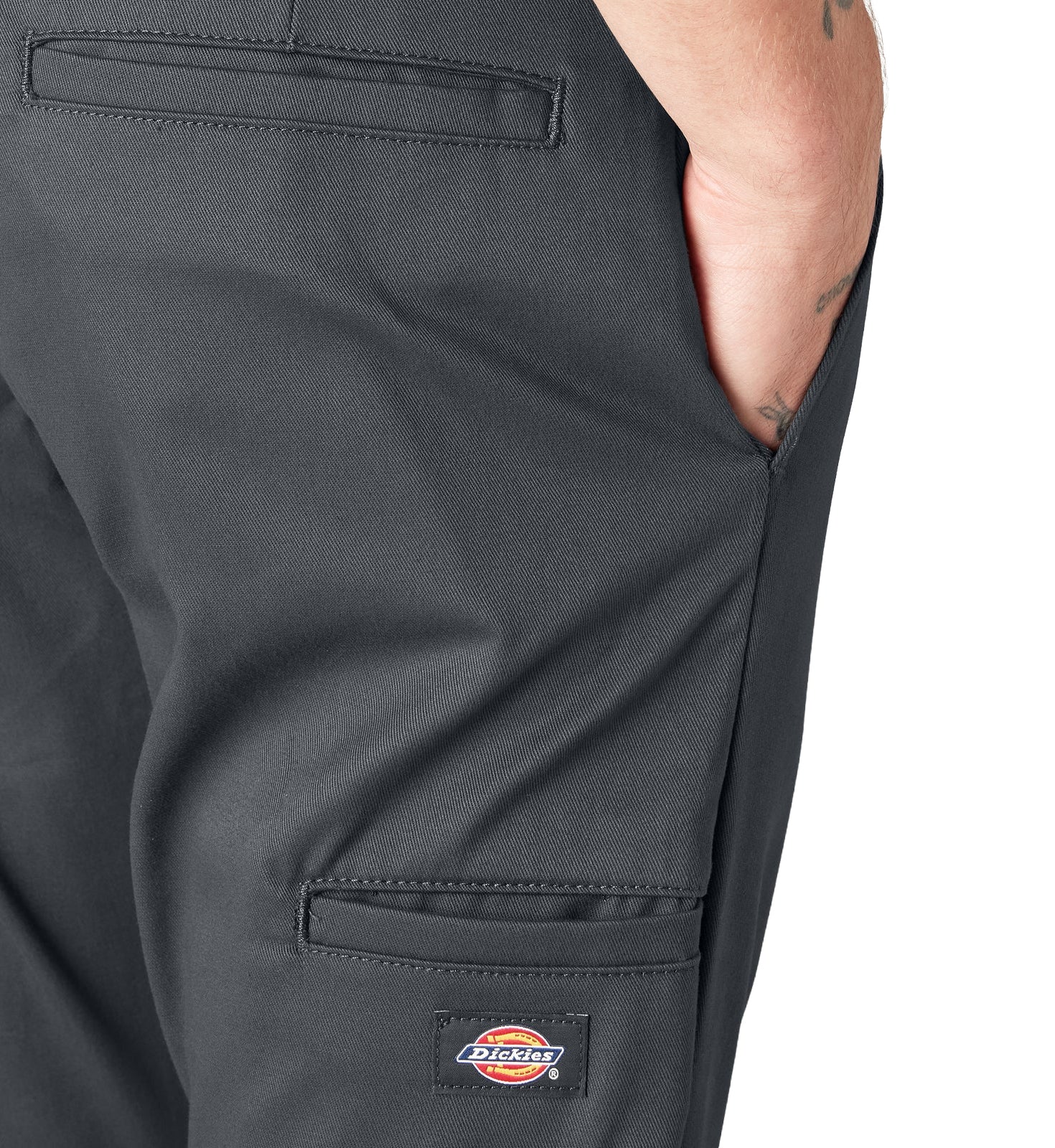 Dickies FLEX Skinny Fit Double Knee Work Pants “Charcoal Gray” (WP811CH)