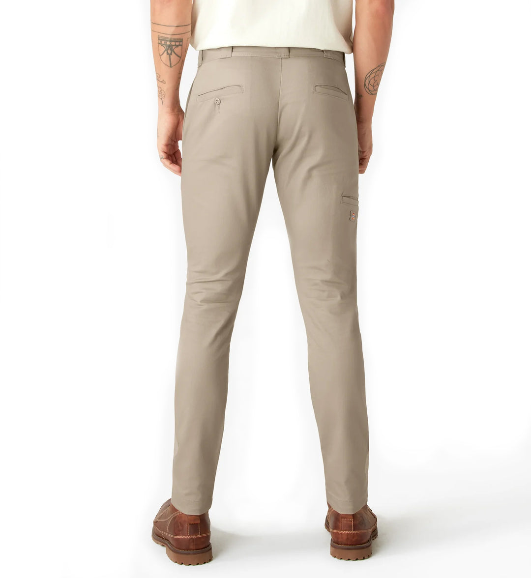 Dickies FLEX Skinny Fit Double Knee Work Pants Desert Sand WP811DS | Pro Feet