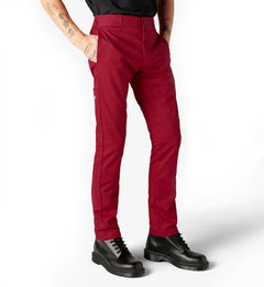 Dickies FLEX Skinny Fit Double Knee Work Pants English Red WP811ER | Pro Feet