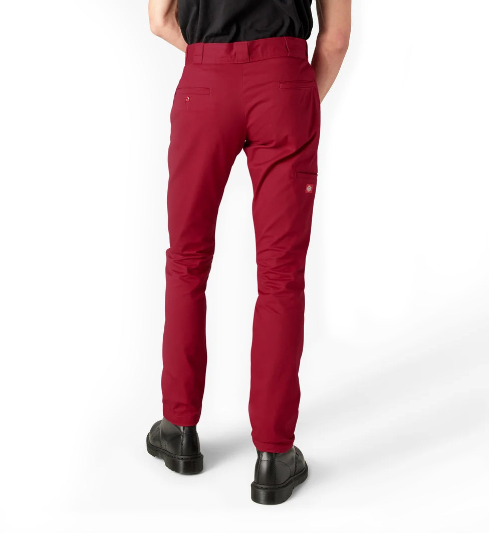 Dickies FLEX Skinny Fit Double Knee Work Pants English Red WP811ER | Pro Feet