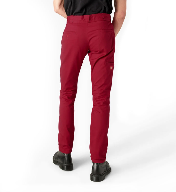 Dickies FLEX Skinny Fit Double Knee Work Pants English Red WP811ER | Pro Feet