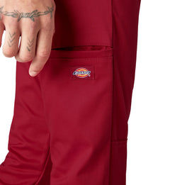 Dickies FLEX Skinny Fit Double Knee Work Pants English Red WP811ER | Pro Feet