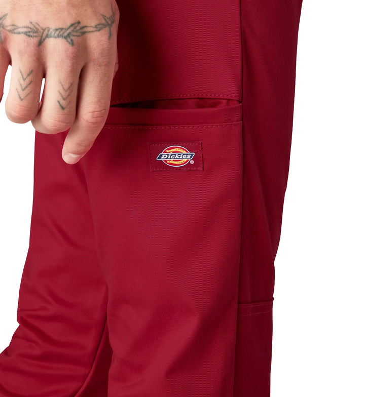 Dickies FLEX Skinny Fit Double Knee Work Pants English Red WP811ER | Pro Feet