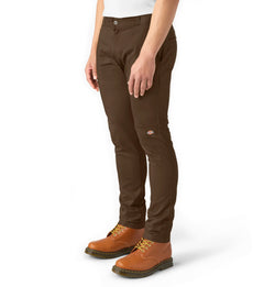 Dickies FLEX Skinny Fit Double Knee Work Pants “Timber Brown” (WP811TB)