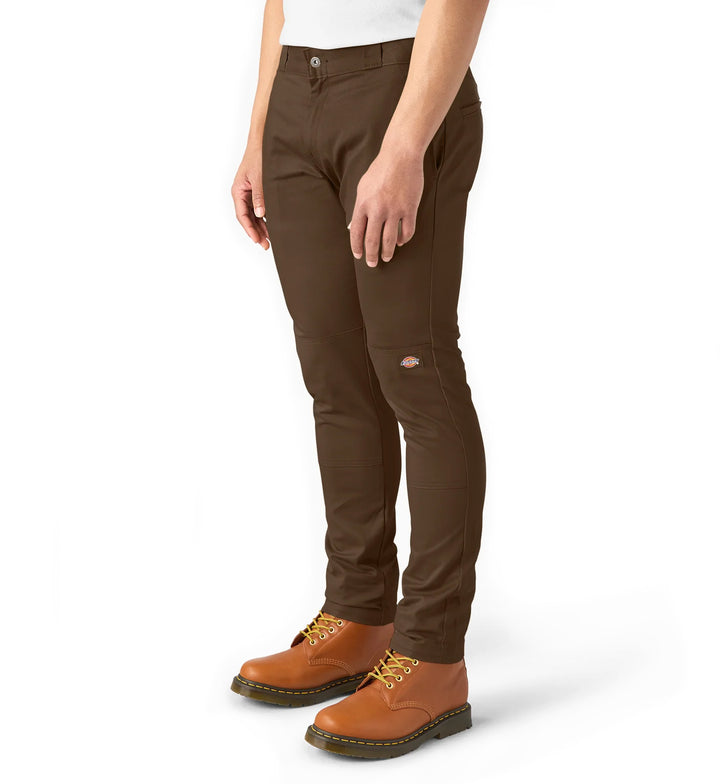 Dickies FLEX Skinny Fit Double Knee Work Pants “Timber Brown” (WP811TB)