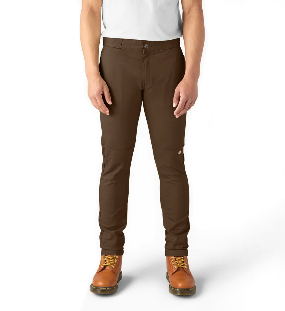 Dickies FLEX Skinny Fit Double Knee Work Pants “Timber Brown” (WP811TB)