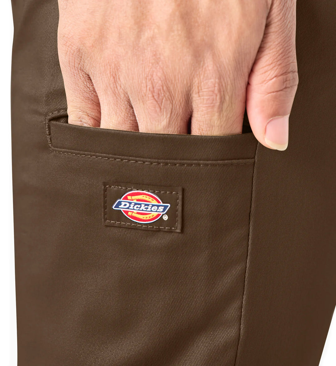 Dickies FLEX Skinny Fit Double Knee Work Pants “Timber Brown” (WP811TB)
