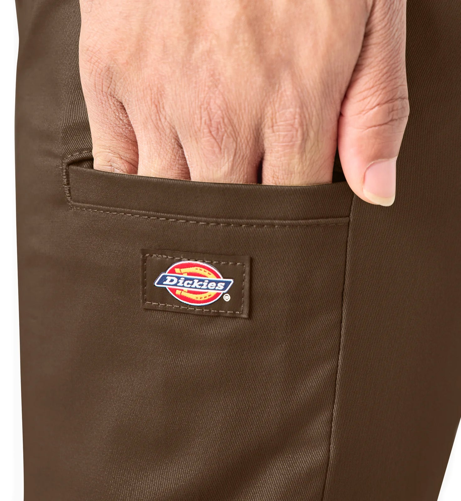 Dickies FLEX Skinny Fit Double Knee Work Pants “Timber Brown” (WP811TB)