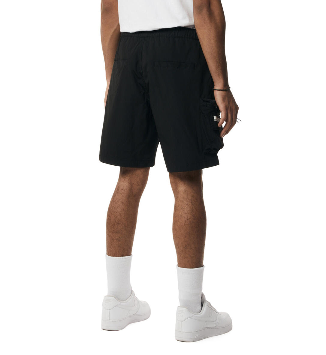 Smoke Rise Utility Nylon Cargo Shorts Black (WS24283) | Pro Feet