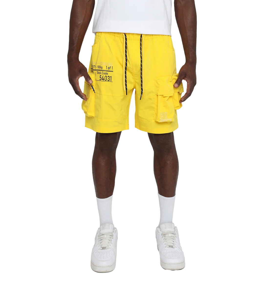 Smoke Rise Lounge Utility Cargo Shorts Canary | Pro Feet | WS25283