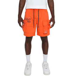 Smoke Rise Lounge Utility Cargo Shorts Orange | Pro Feet | WS25283