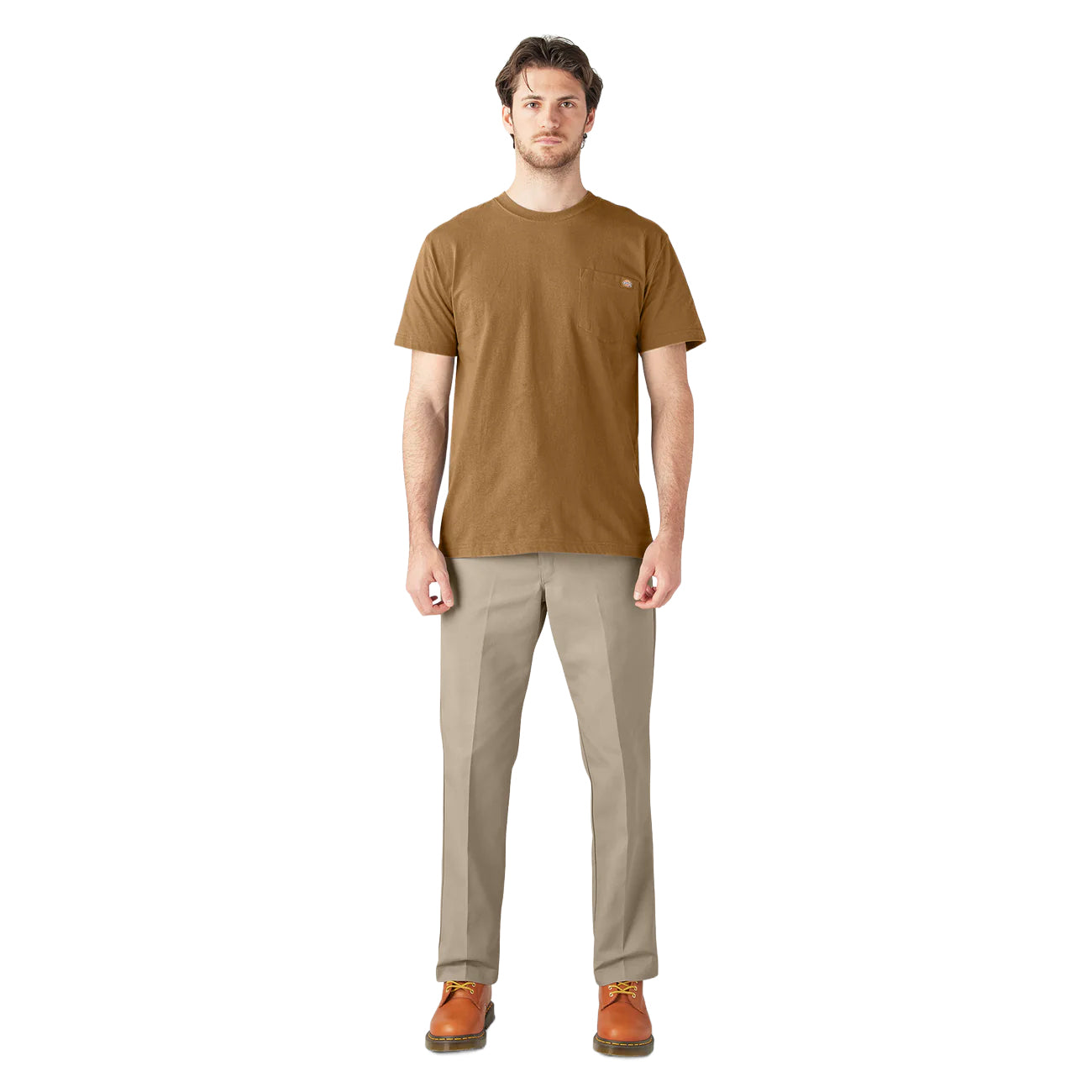 Dickies Heavyweight Short Sleeve Pocket T-Shirt Brown Duck WS450BD | Pro Feet