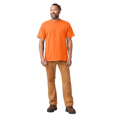 Dickies Heavyweight Short Sleeve Pocket T-Shirt Bright Orange WS450BOD | Pro Feet
